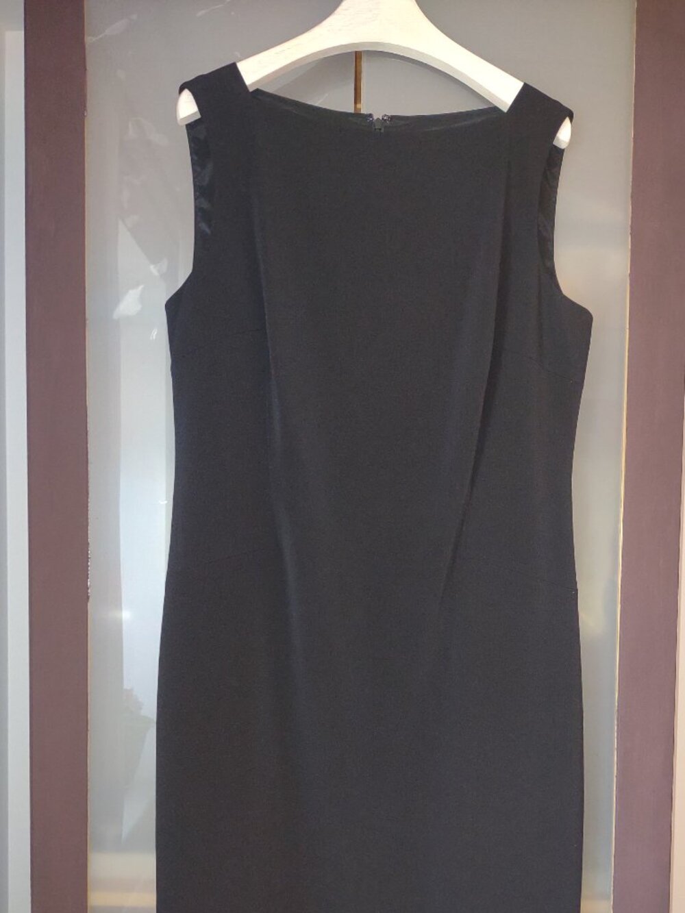 Ann Taylor Black Sheath Dress Classic Sleeveless Size XL